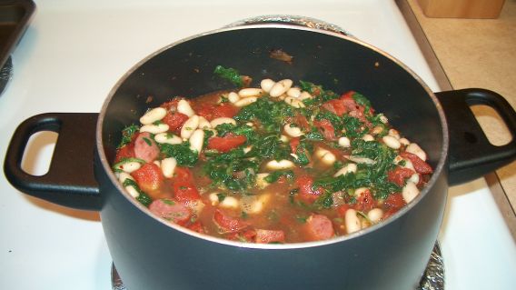 Sausage Beans Greens Casserole recipe
