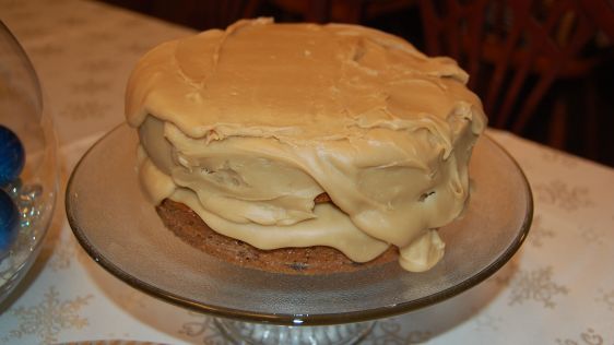 Quick And Deeelish Jam Cake With Caramel Frosting recipe