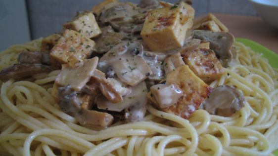 Mushroom Tofu Stroganoff recipe