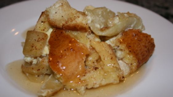 Apple Bread Pudding With Calvados Sauce recipe