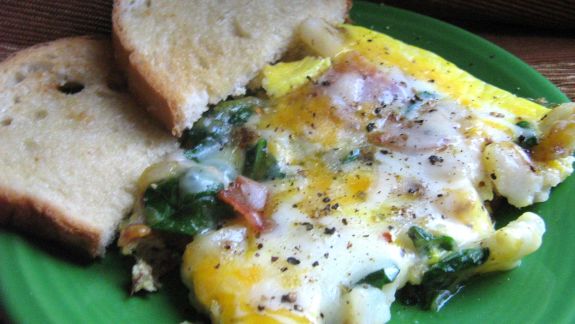 Potato Bacon And Spinach Frittata recipe