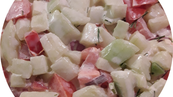 Twisted Sisters Creamy Cucumber Salad recipe