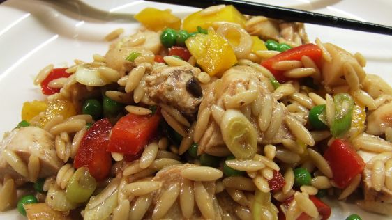 Asian Chicken Orzo Salad recipe
