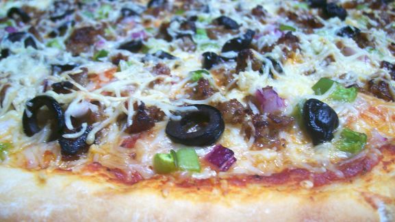 No Knead Food Processor Thin Crust Pizza Dough recipe