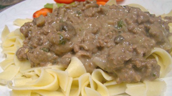Easy Beef Stroganoff Ground Beef Version recipe