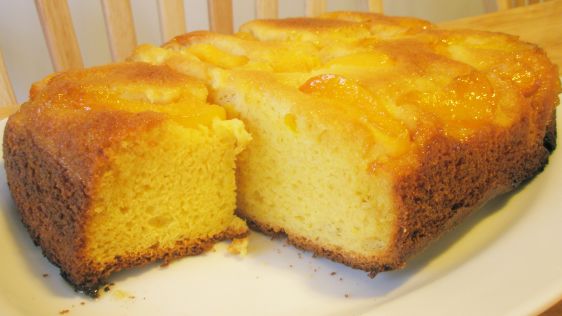 Peach Upside Down Pudding Cake recipe