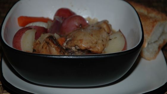 Braised Herb Chicken Thighs With Potatoes recipe