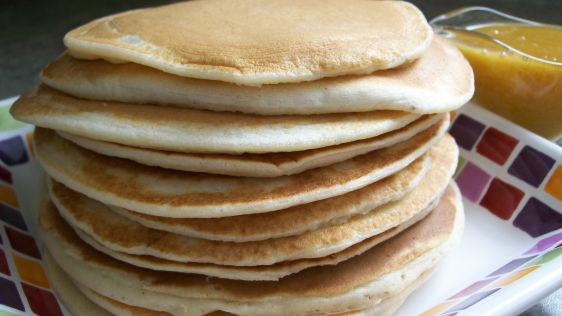 Fluffy Pancakes With Orange Maple Syrup recipe
