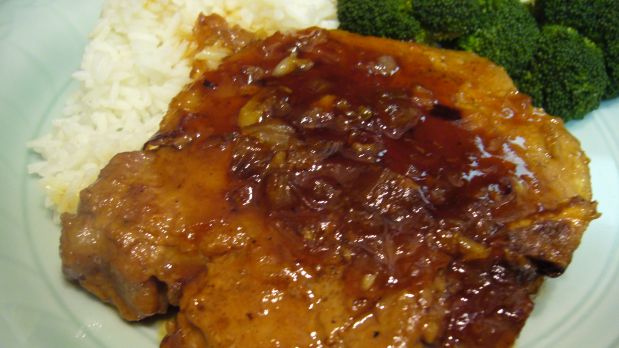 Asian Apricot Glazed Pork Loin Chops recipe