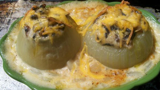 Mushroom Stuffed Onions Midwest recipe