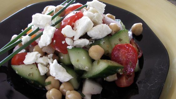 Garbanzo Bean Salad With Feta Cheese recipe