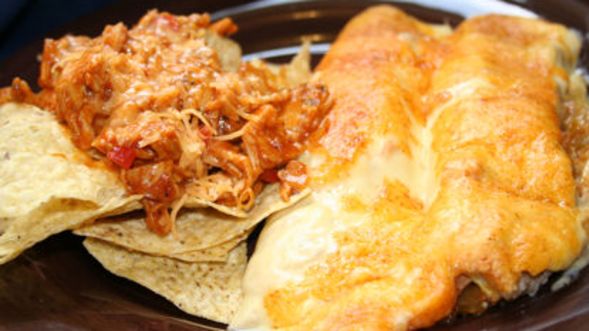 Shredded Barbecue Chicken And Chips recipe