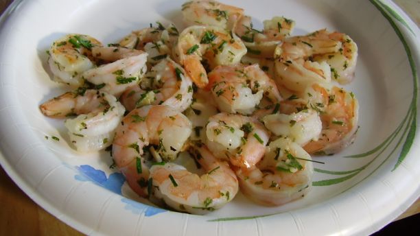 Buttery Garlic Garden Herb Grilled Jumbo Shrimp recipe