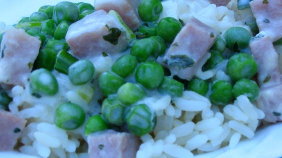 Creamed Ham With Peas recipe