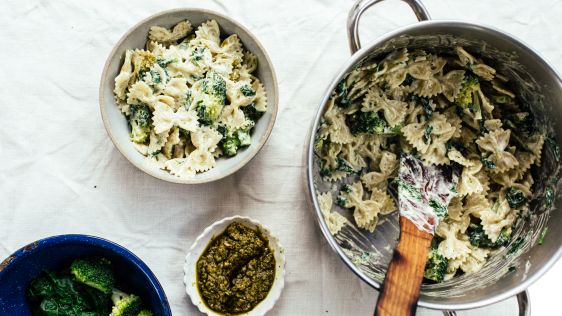Creamy Vegan Pesto Pasta With Broccoli recipe