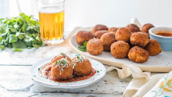 Marra's Fried Tomato And Mozzarella Arancini recipe