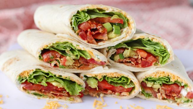 A Fun And Frolic Kind Of Avocado Bacon And Tomato Wrap Yippee recipe