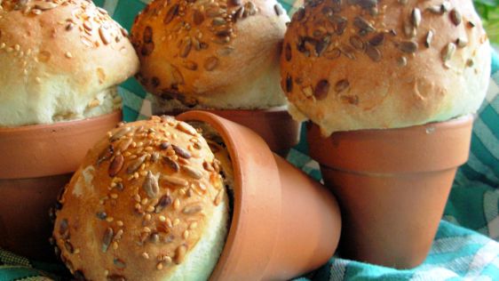 Rustic Flower Pot Bread Loaves Or Bread Rolls recipe
