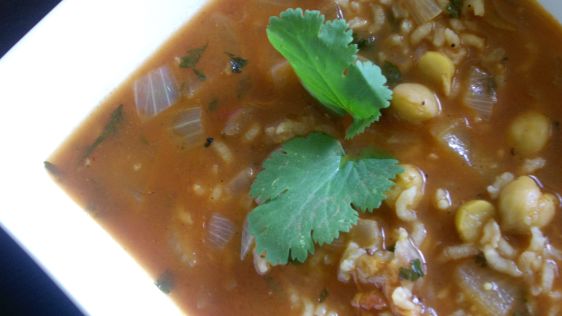 Tomato And Chickpea Soup Hasa Tamata Ma Hummus recipe