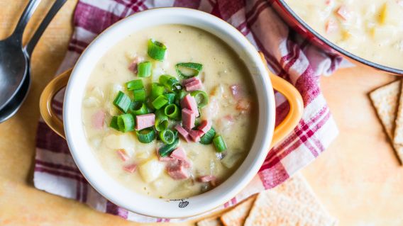 Cheesy Ham And Potato Soup recipe