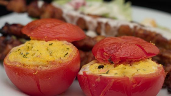 Tomatoes With A Polenta Filling recipe