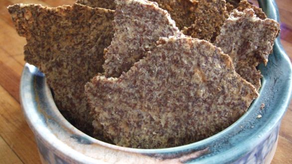 Garlic Parmesan Flax Seed Crackers Low Carb recipe