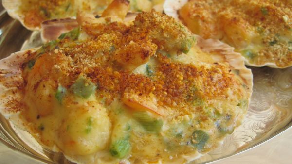 Shrimp And Crabmeat Au Gratin recipe