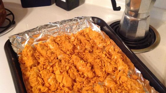 Oven Baked Cheez It Chicken Tenders recipe