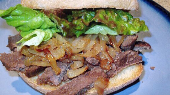 Venison Steak Sandwich W Caramelized Onions recipe