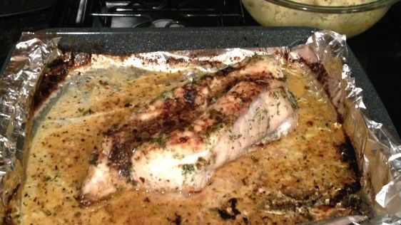 Monkfish In Lemon Butter Wine Sauce recipe