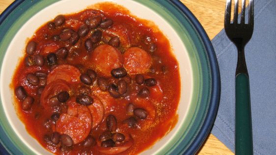Black Beans And Kielbasa With Rice recipe