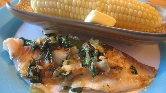 Filet Of Fish Stuffed With Spinach And Feta recipe