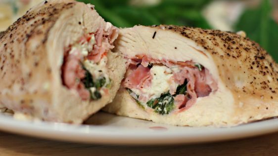 Stuffed Chicken Breasts With Feta Spinach And Ham recipe