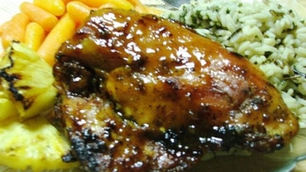 Grilled Chicken With Curry Glaze recipe