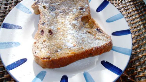 Orange French Toast Made With Cinnamon Bread recipe