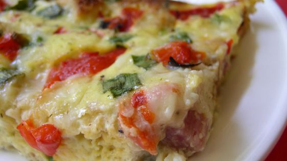 Frittata With Ham And Roasted Pepper recipe