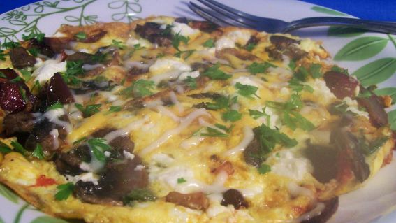 Greek Salad Omelette recipe