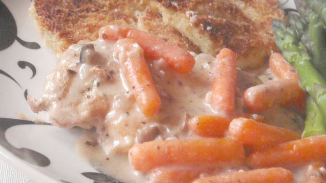 Skillet Chicken Breast Dinner With Savory Gravy And Vegetables recipe