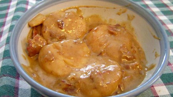 New England Maple Mustard Scallops recipe