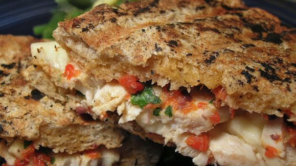 Chicken And Roasted Pepper Panini recipe