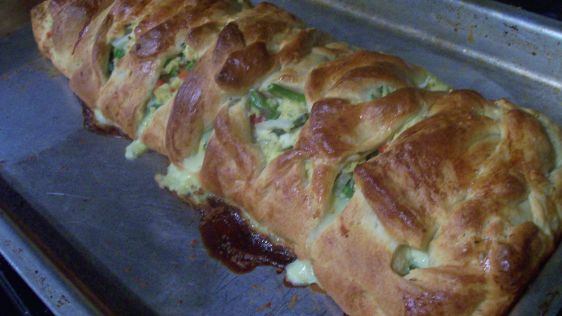Garden Vegetable Omelette Braid Pampered Chef Copycat recipe