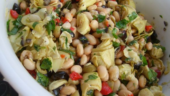 Antipasto Style White Bean Salad recipe