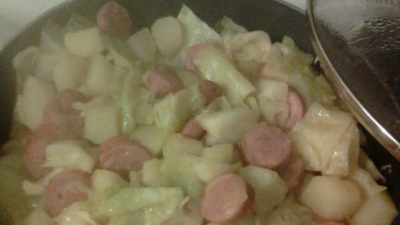 Cabbage Potato And Smoked Sausage Skillet recipe