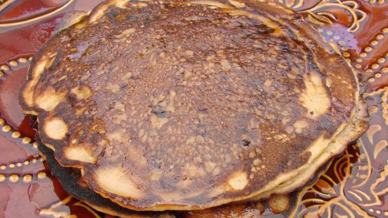 Banana Cinnamon Pancakes With Butter Rum Sauce recipe