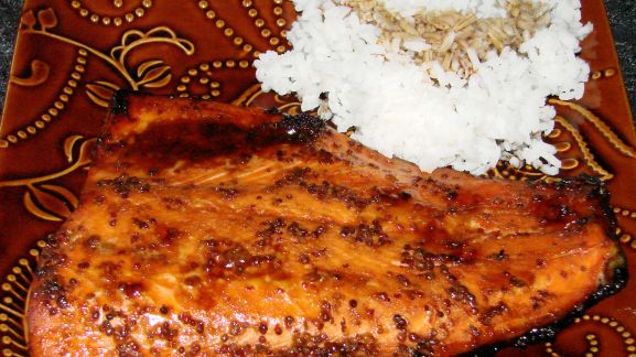 Glazed Broiled Salmon recipe