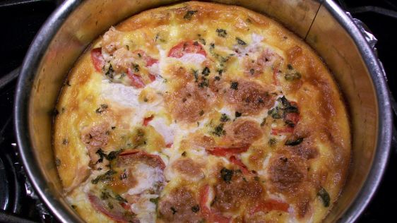 Mozzarella Tomato And Basil Quiche recipe