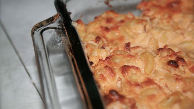 Lightened Fannie Farmer's Classic Baked Macaroni And Cheese recipe