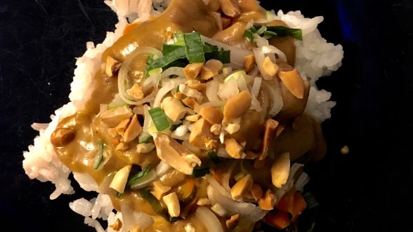 Thai Coconut Peanut Chicken recipe