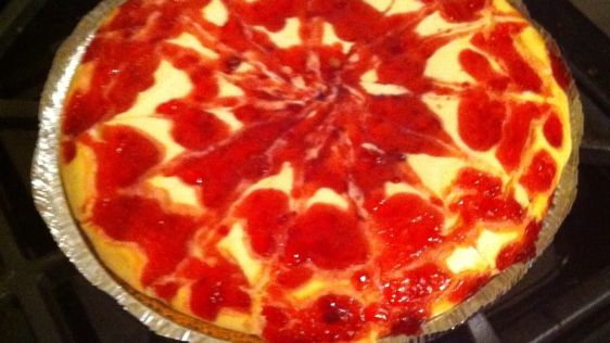 White Chocolate Raspberry Swirl Cheesecake recipe