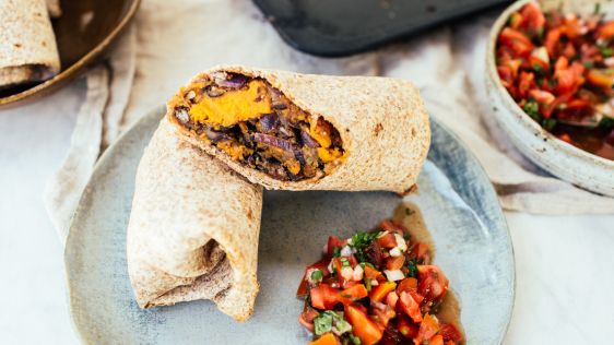 Sweet Potato And Black Bean Burrito recipe